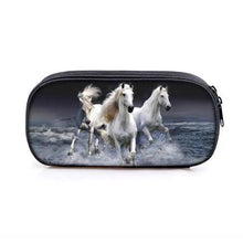 Load image into Gallery viewer, Vintage Cartoon Print Students Pencil Case Classic Theme Makeup Cosmetic Bags Elegant Stationery Pouch
