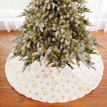 Load image into Gallery viewer, Christmas Tree Decor Snowflake Carpet White Christmas Tree Skirt Fur Skirt For Xmas Decorations Xmas Christmas Decorations For Home
