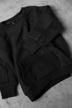 Load image into Gallery viewer, Waffle Hybrid Crewneck - Black
