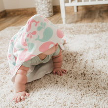 Load image into Gallery viewer, Whale of a Time Hooded Baby Bath Towel
