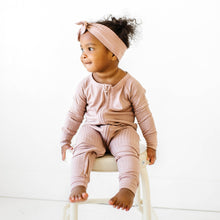 Load image into Gallery viewer, Rosewood Ribbed Zip Romper
