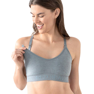 Kindred Bravely Sublime Support Low Impact Nursing & Maternity Sports Bra -  Seaglass Heather, Large-Busty