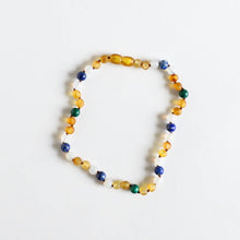 Load image into Gallery viewer, CanyonLeaf Raw Amber Malachite + Lapis Necklace
