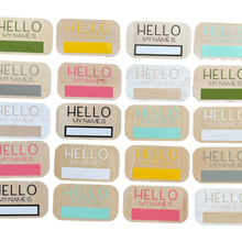 Load image into Gallery viewer, &quot;Hello My Name is&quot; Wood Name Tags
