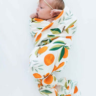 Bamboo Muslin Swaddle - Citrus Orange