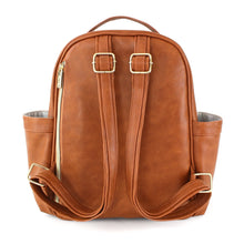 Load image into Gallery viewer, Cognac Itzy Mini Diaper Bag Backpack
