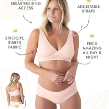 Load image into Gallery viewer, Sublime Adjustable Crossover Nursing Bra for Breastfeeding - Soft Pink
