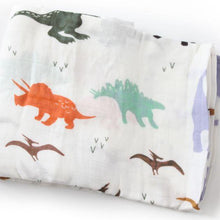 Load image into Gallery viewer, Dolly Lana Muslin Swaddle - Dinos

