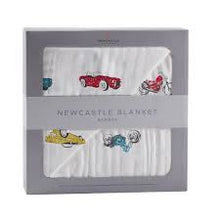 Load image into Gallery viewer, Newcastle Vintage Muscle Cars &amp; Motorcycles Bamboo Blanket
