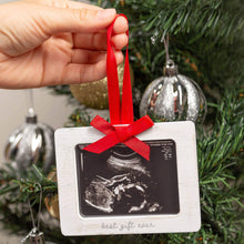 Load image into Gallery viewer, Best Gift Ever Sonogram Holiday Picture Frame Ornament
