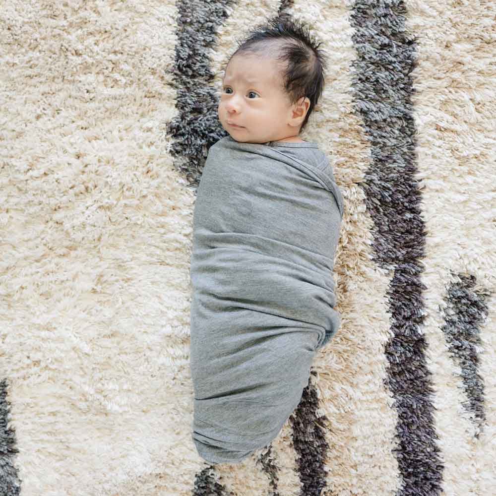 Stretchy Swaddle Blanket - Heather Gray