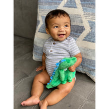 Load image into Gallery viewer, Itzy Lovey™ Green Dino Plush with Silicone Teether Toy

