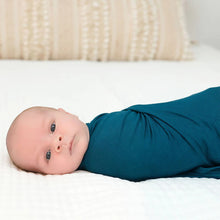 Load image into Gallery viewer, Dolly Lana Ribbed Knit Swaddle - Jewel Blue
