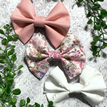 Load image into Gallery viewer, Aqua Arrows Boutique Classic Fabric Bow Set
