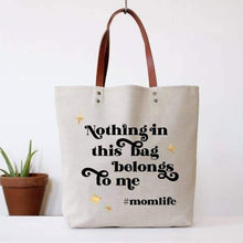 Load image into Gallery viewer, Fun Club - Hashtag Mom Life Tote
