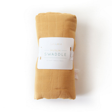 Load image into Gallery viewer, Dolly Lana Muslin Swaddle - Mustard
