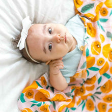 Load image into Gallery viewer, Dolly Lana Muslin Baby Swaddle - Oranges
