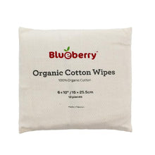 Load image into Gallery viewer, Blueberry 100% Organic Cotton Wipes (12 Pieces)
