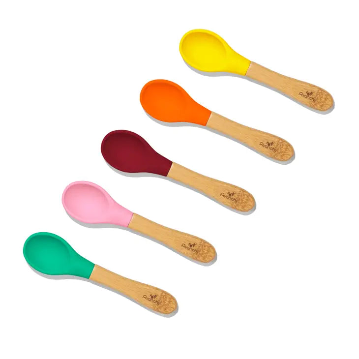 Avanchy Bamboo and Silicone Baby Spoons (Older Babies)