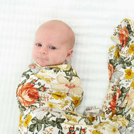 Knit Swaddle Blanket - Vintage Floral